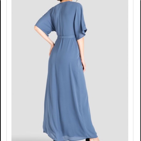 Reformation Winslow maxi wrap dress blue xs - Picture 3 of 6
